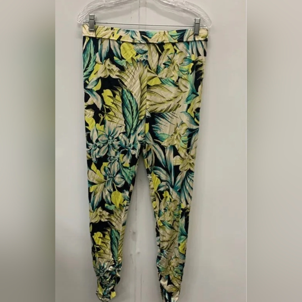 Banana Republic Women's Yellow Green & Black Tropicana Pants Sizel Nwt Msrp $242